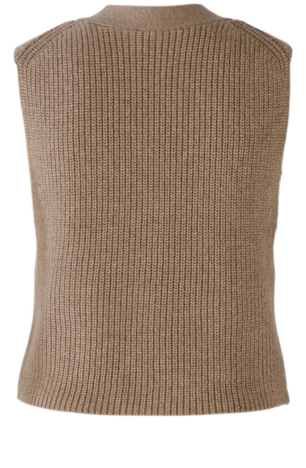 Taupe Melange Knitted Waistcoat