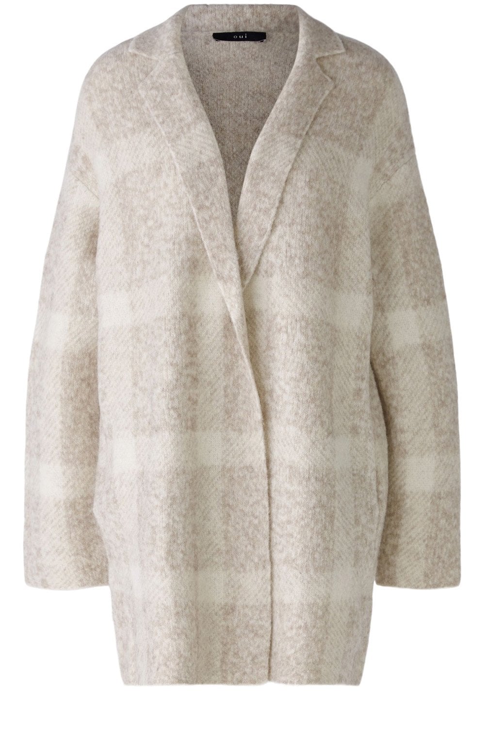 Taupe Oversized Knitted Coat