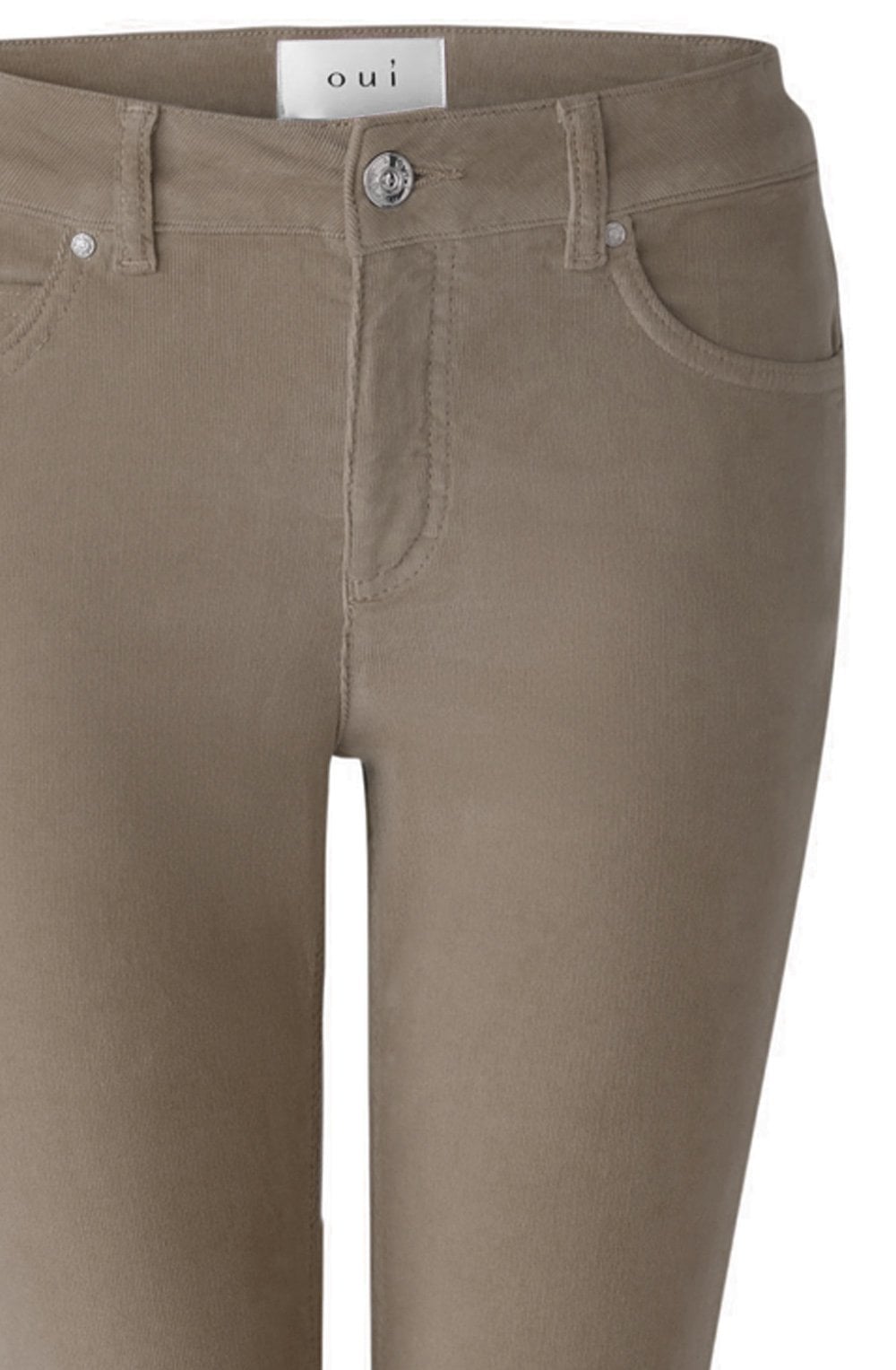 Taupe Velvet Corduroy Baxtor Jeggings