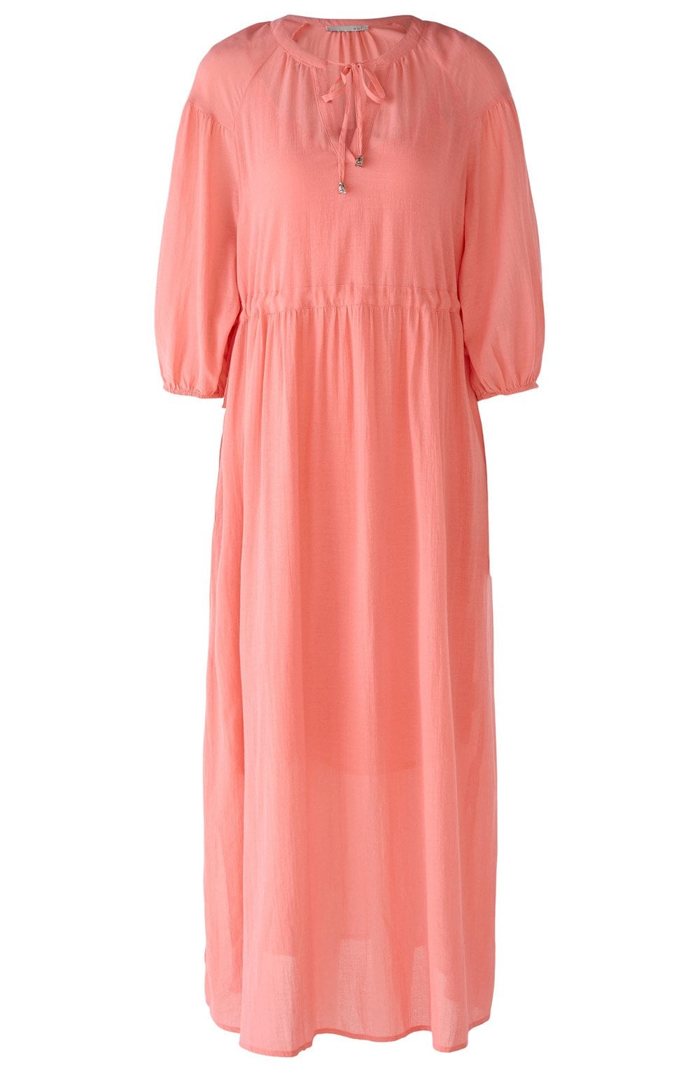 Tea Rose Drawstring Waist Maxi Dress