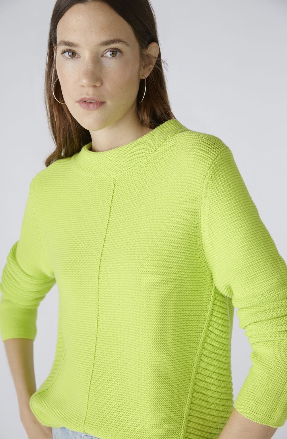 Tender Shoots Contrast Knit Jumper