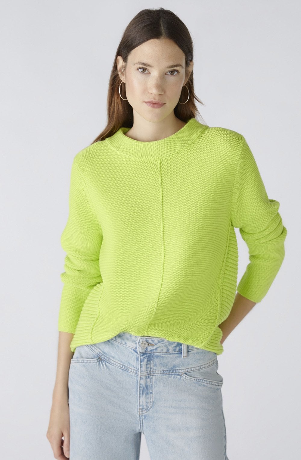 Tender Shoots Contrast Knit Jumper