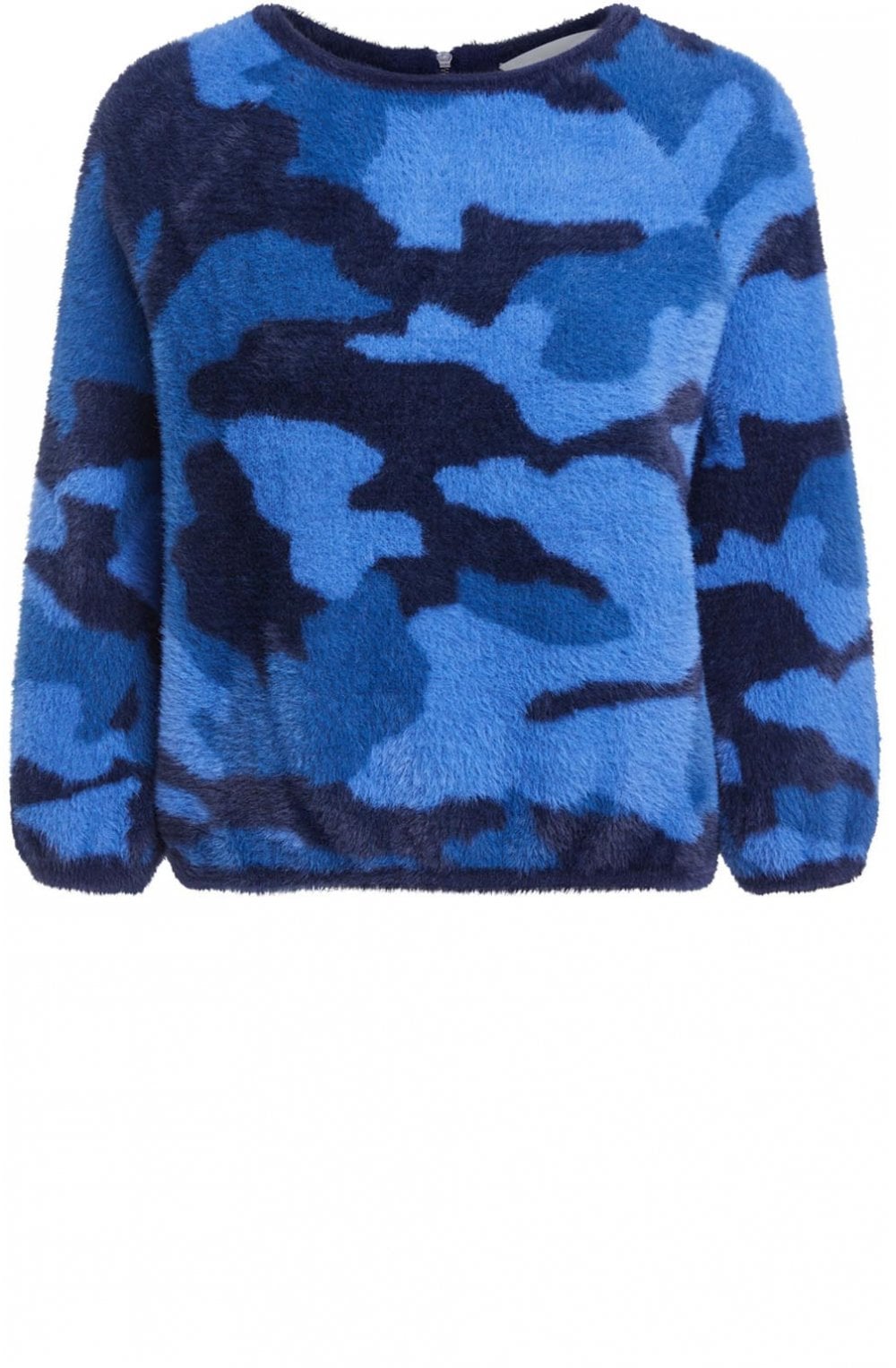 Textured Camouflage Print Jumper