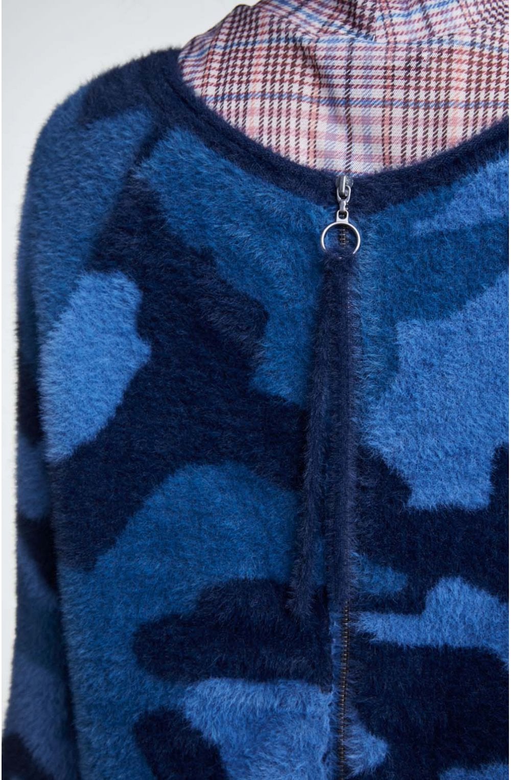 Textured Camouflage Print Jumper