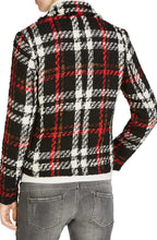 Textured Knit Check Print Jacket