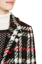 Textured Knit Check Print Jacket