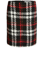 Textured Knit Check Skirt