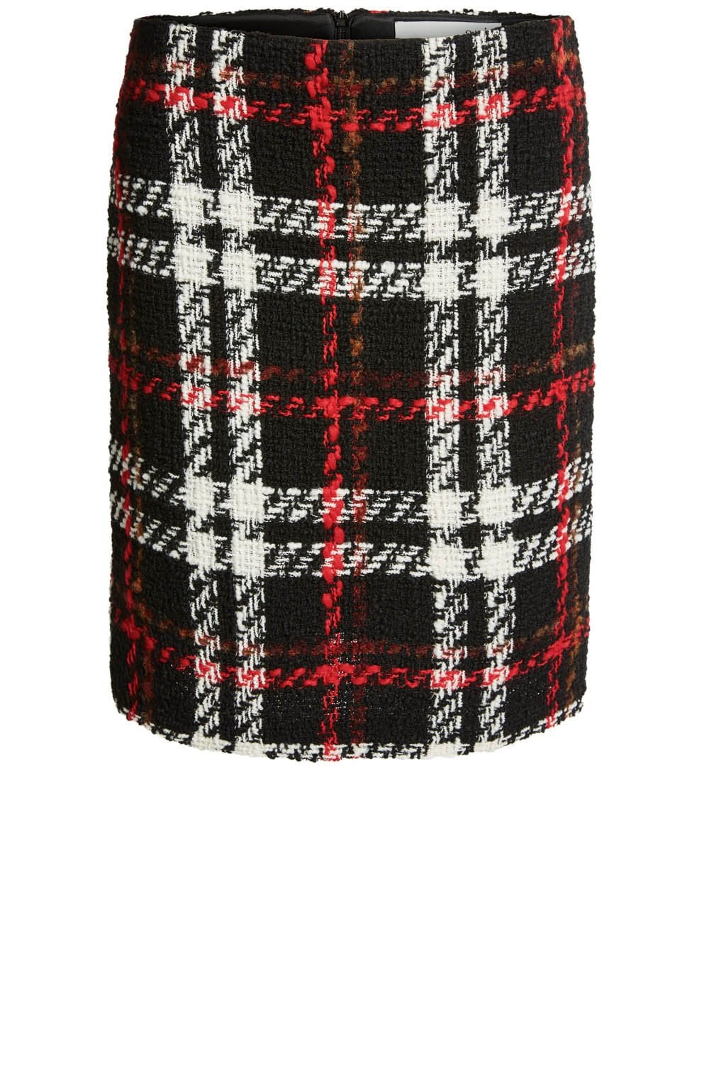 Textured Knit Check Skirt