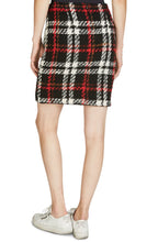 Textured Knit Check Skirt