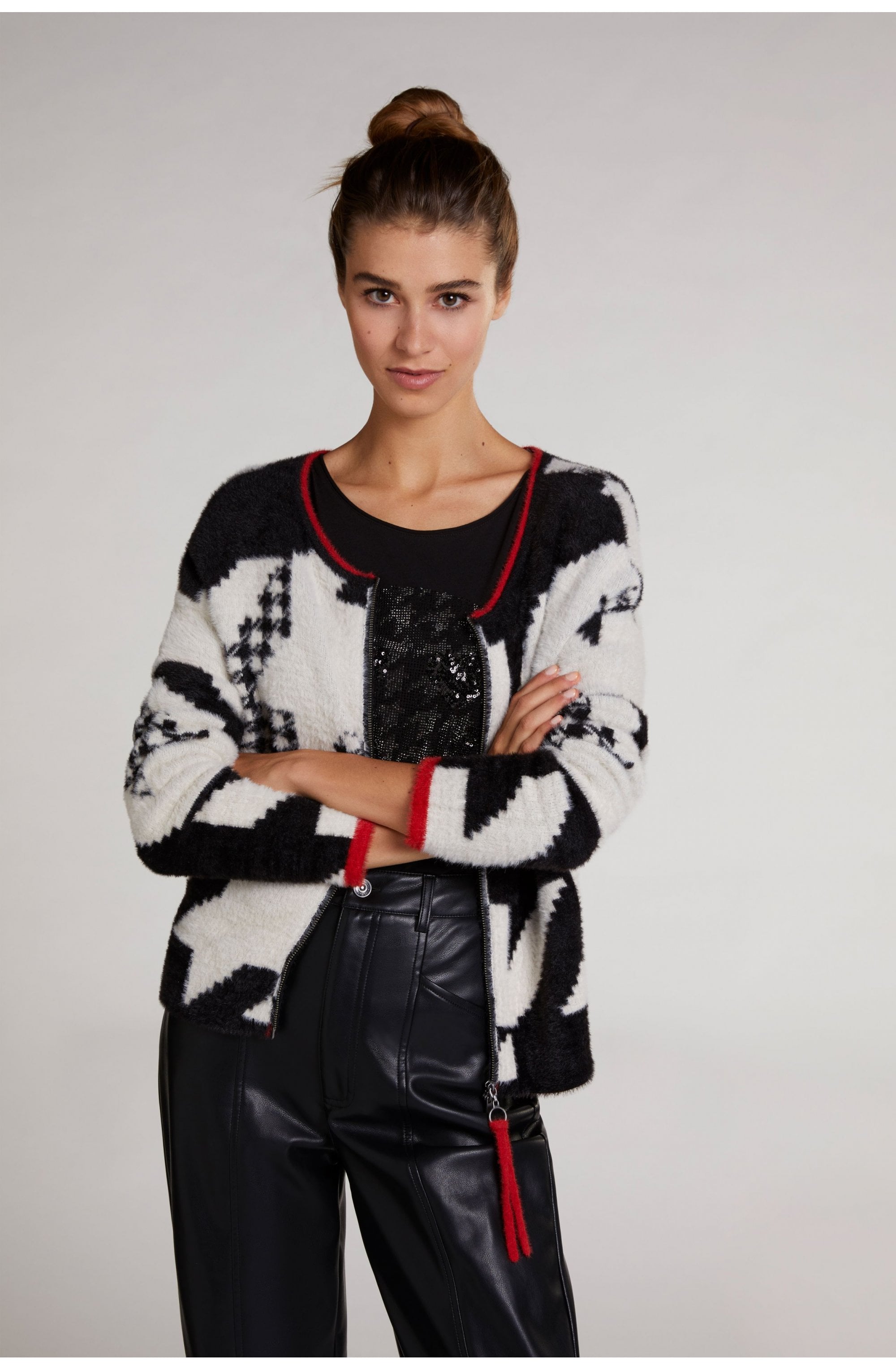 Textured Knit Jumper Cardigan