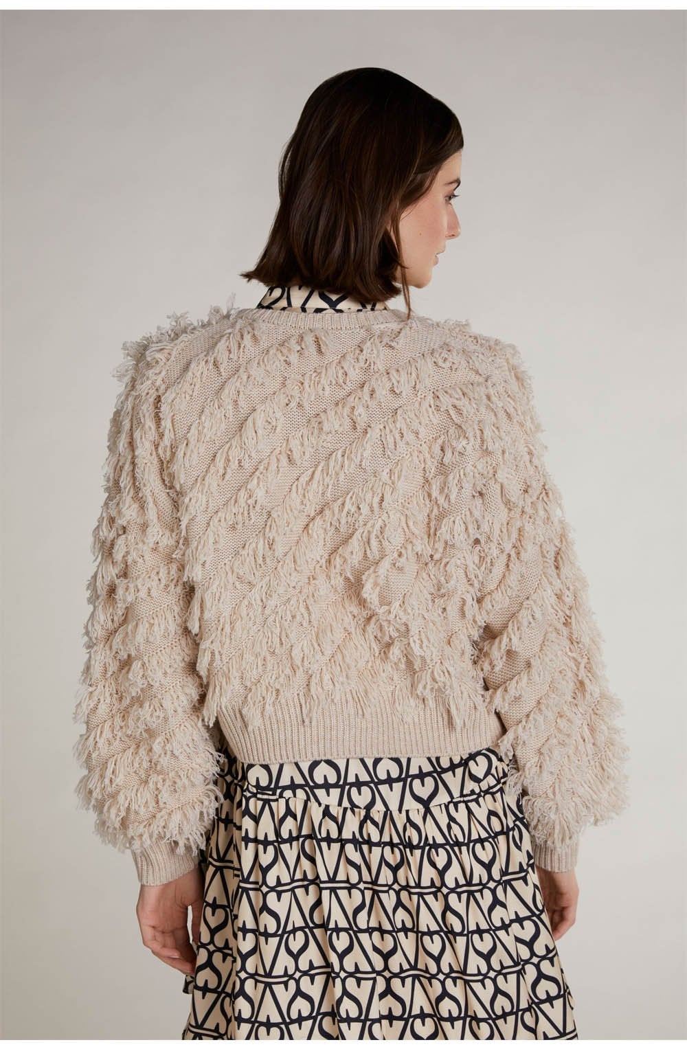 Textured Knit Stone Cardigan