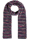 Textured Stripe Knit Scarf