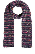 Textured Stripe Knit Scarf