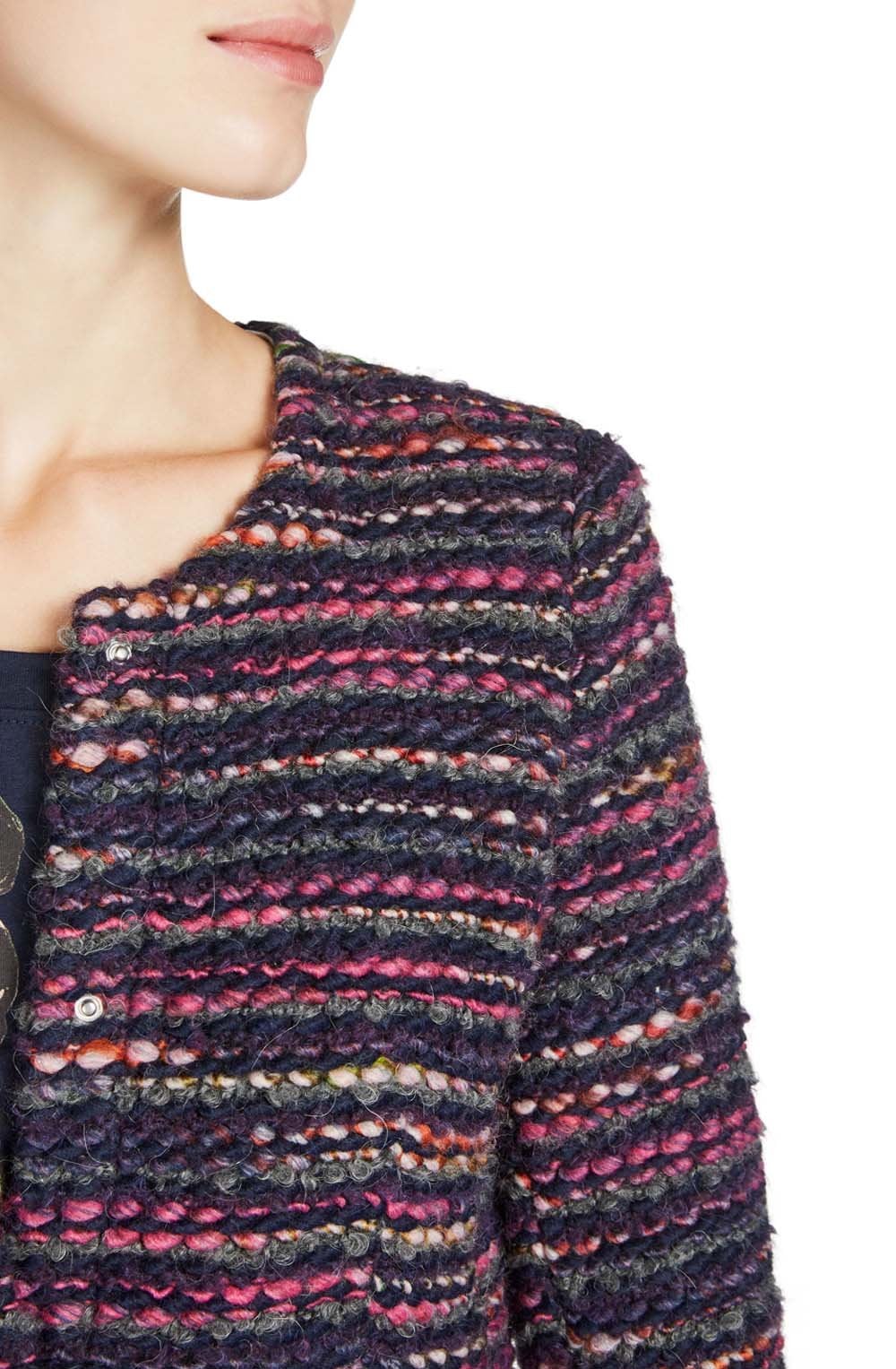 Textured Woven Stripe Jacket