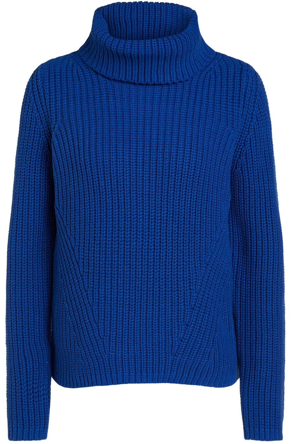 True Blue Chunky Cowl Neck Jumper