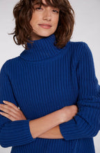 True Blue Chunky Cowl Neck Jumper