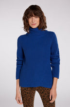 True Blue Chunky Cowl Neck Jumper