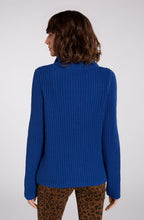 True Blue Chunky Cowl Neck Jumper