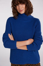 True Blue Chunky Cowl Neck Jumper