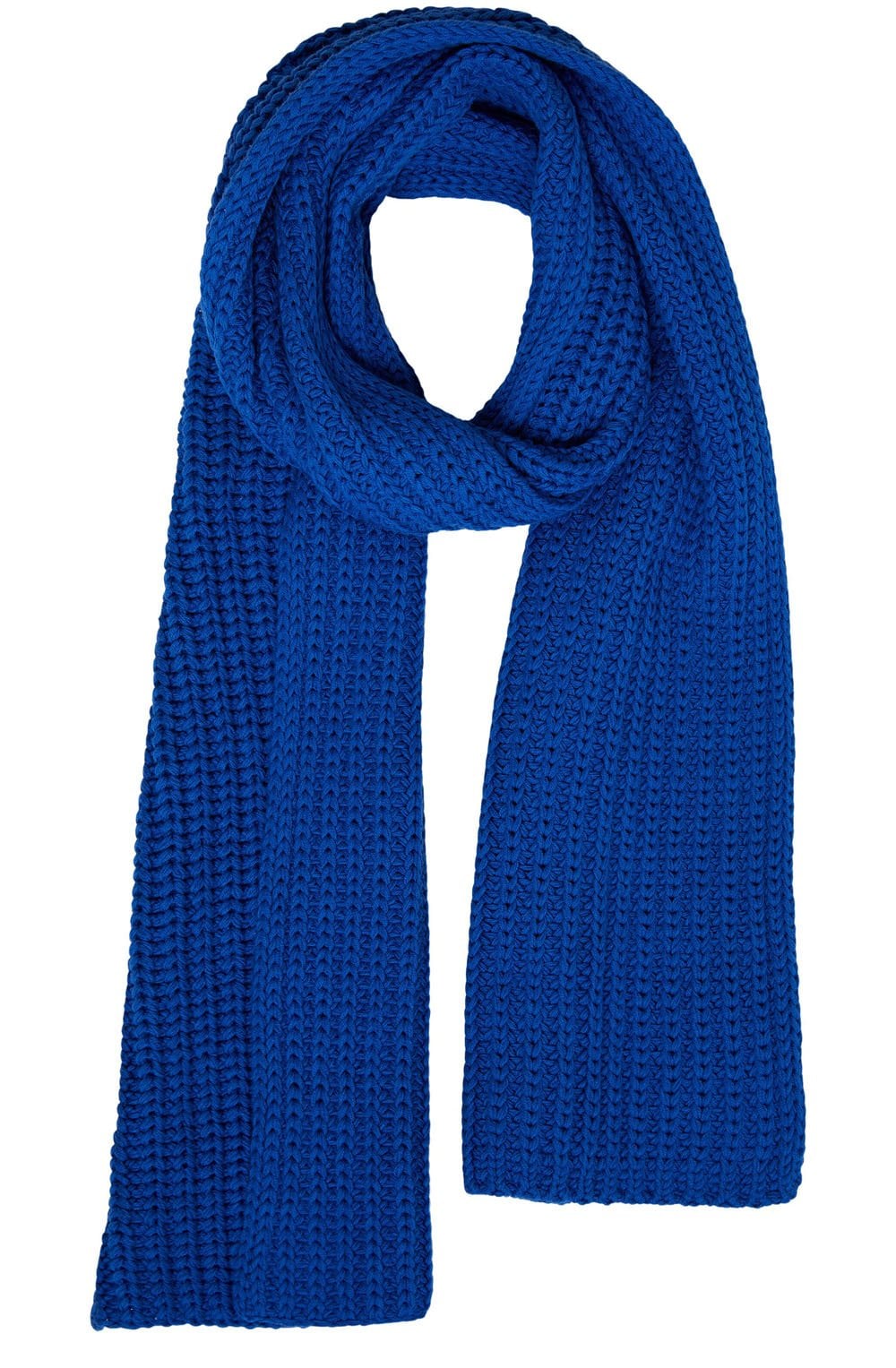 True Blue Chunky Knit Scarf