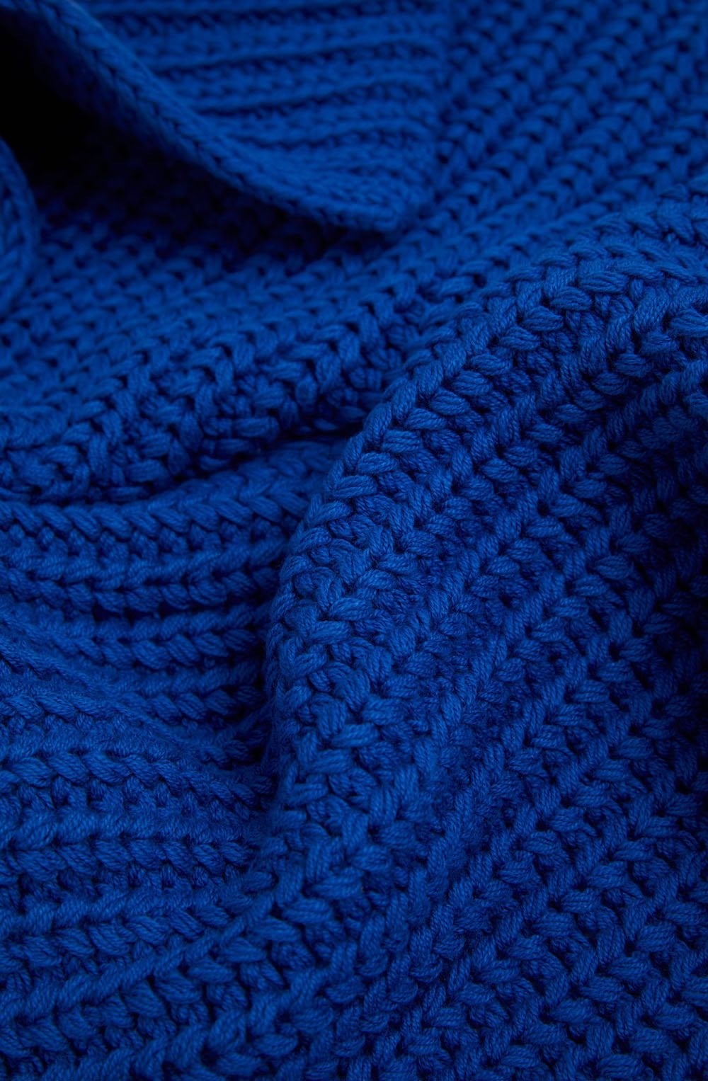 True Blue Chunky Knit Scarf