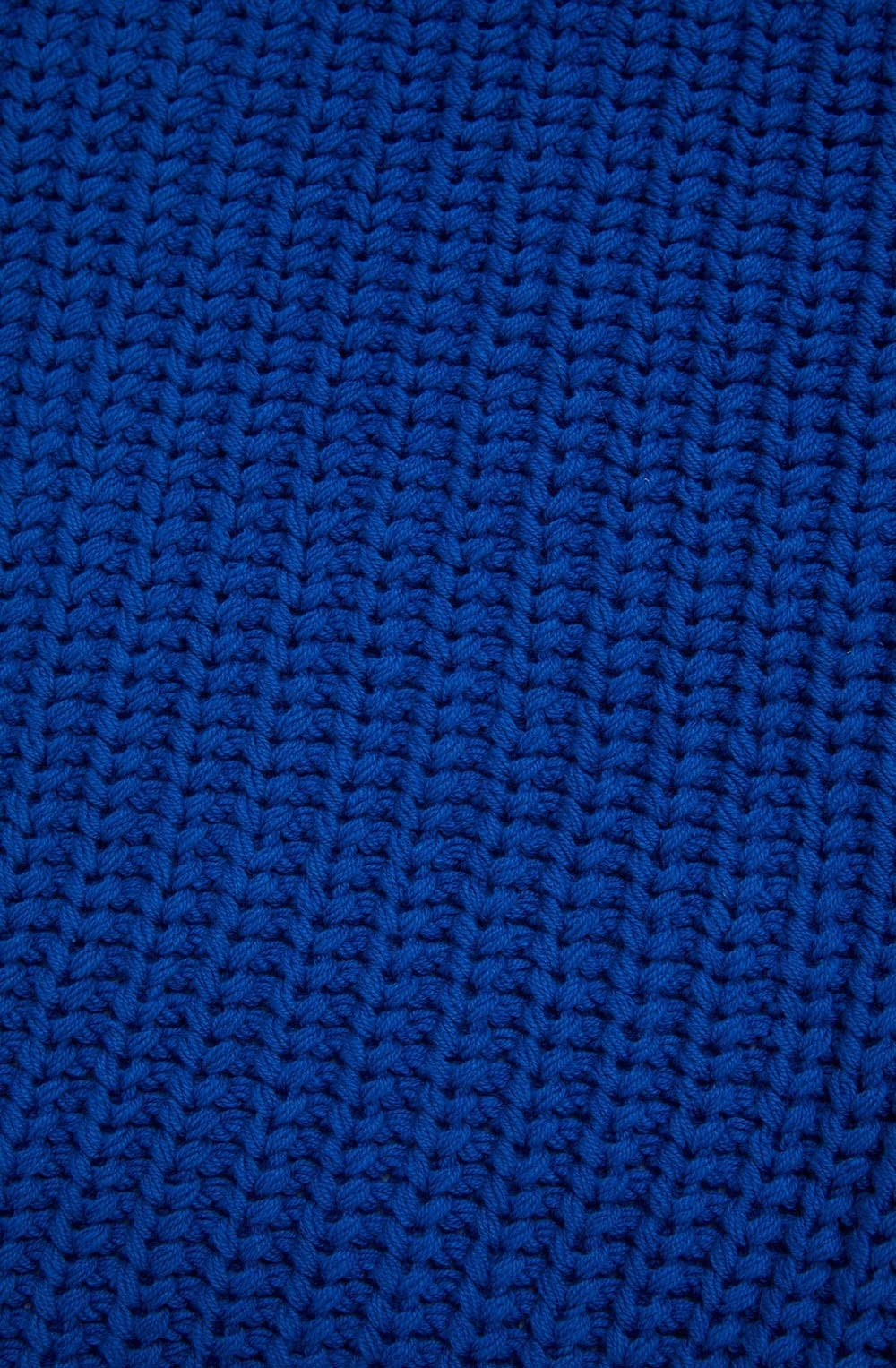 True Blue Chunky Knit Scarf