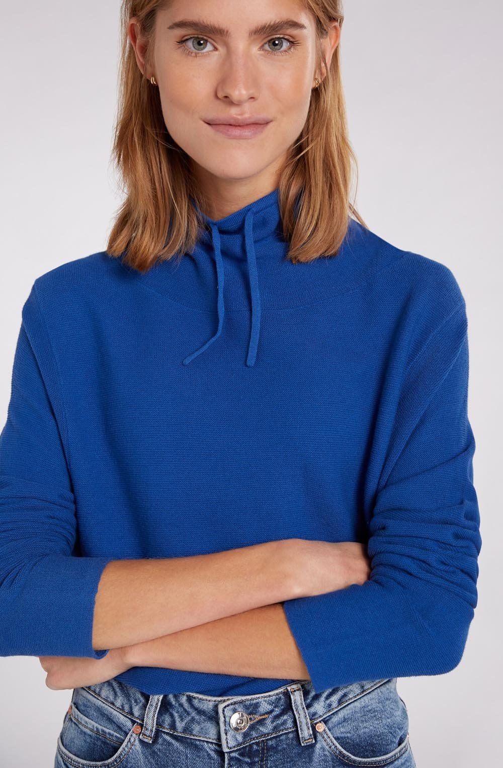 True Blue Fine Rib Jumper