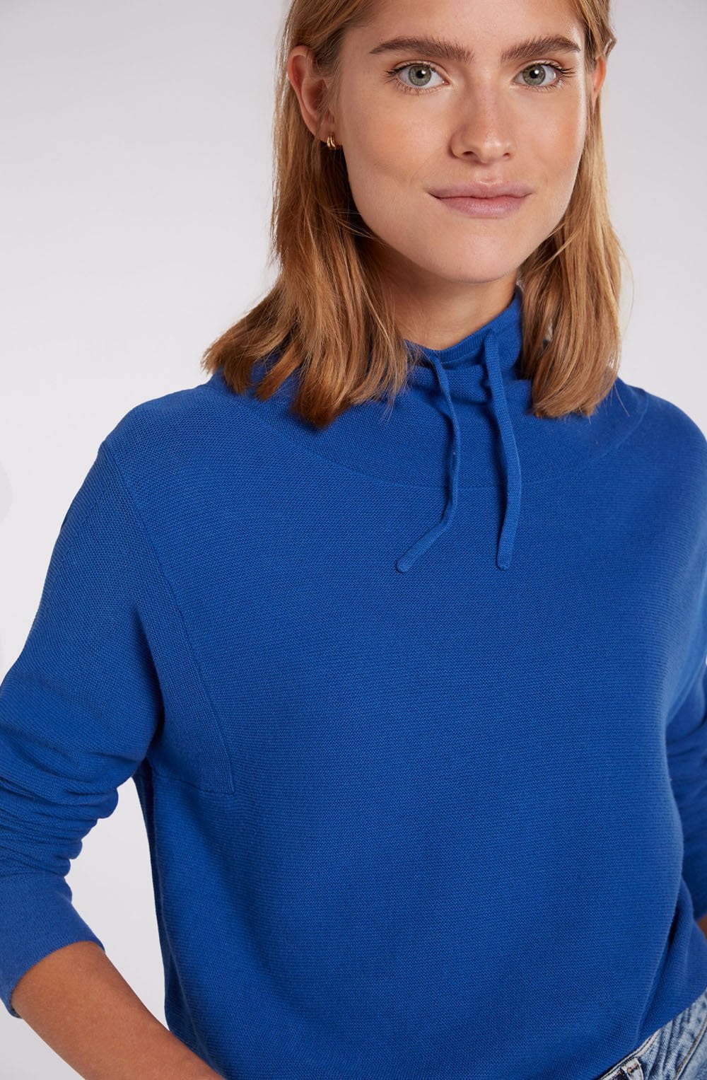 True Blue Fine Rib Jumper