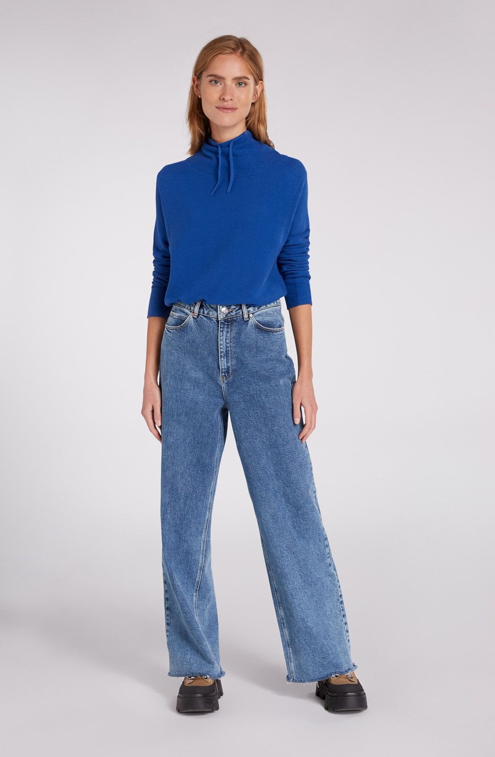 True Blue Fine Rib Jumper