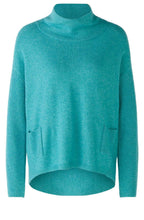 Turquoise Cowl Neck Jumper