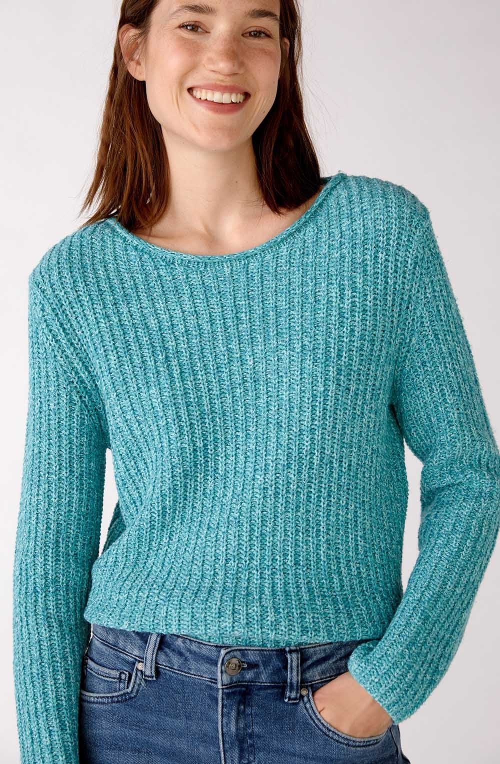 Turquoise Green Chunky Knit Jumper