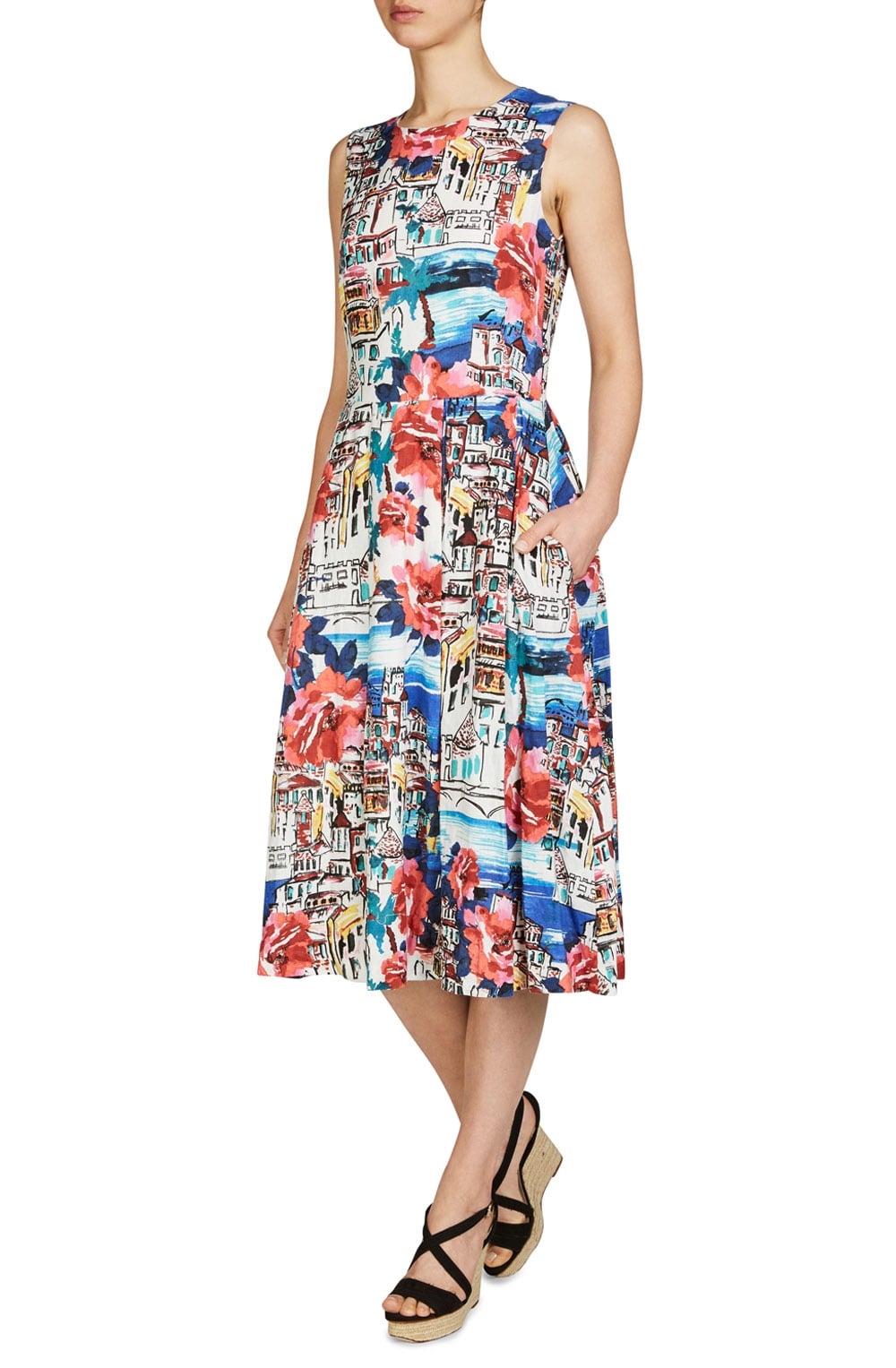 Venetian Print Tea Dress