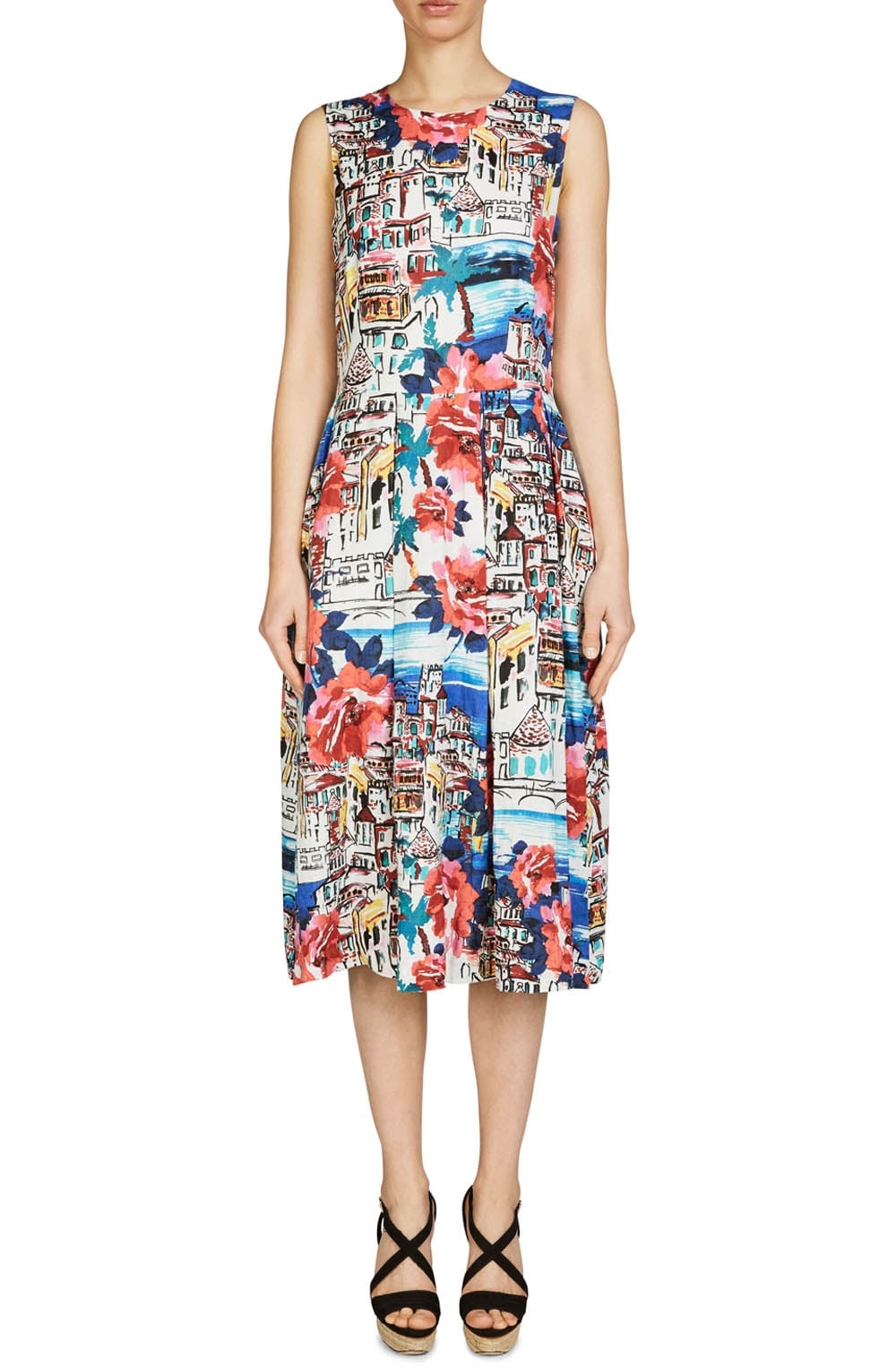 Venetian Print Tea Dress