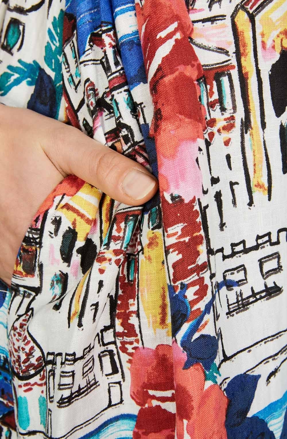Venetian Print Tea Dress