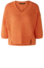 Vermillion Orange Ribbon Knitted Top