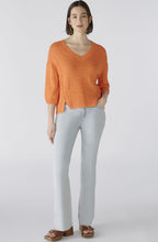 Vermillion Orange Ribbon Knitted Top
