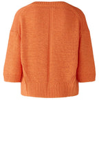 Vermillion Orange Ribbon Knitted Top