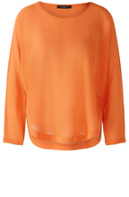 Vermillion Orange Rounded Hem Jumper