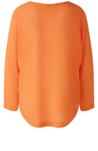 Vermillion Orange Rounded Hem Jumper