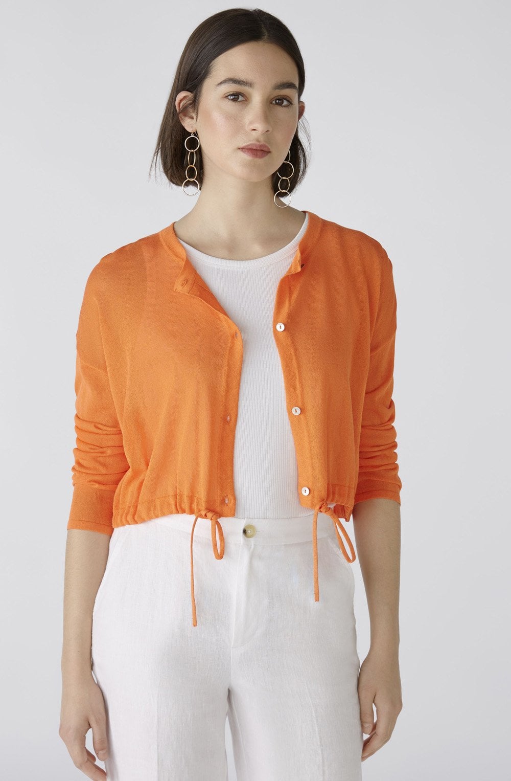 Vermillion Orange Super Lightweight Cardigan
