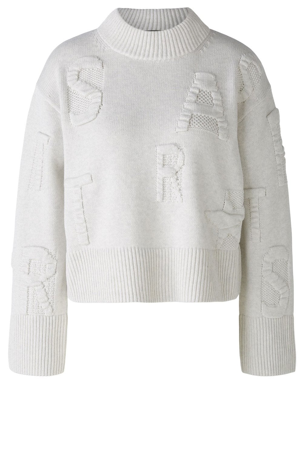Very Light Grey Look Star Letters Jumper