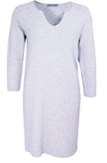 Very Light Grey Ribbed Dress