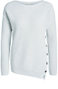 Very Light Grey Ribbed Knit Jumper