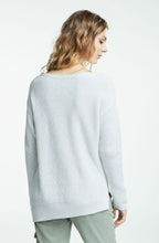 Very Light Grey Ribbed Knit Jumper