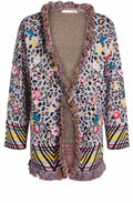 Vibrant Leopard Print Cardigan