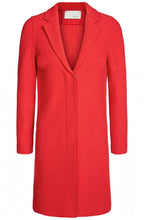Vibrant Red Wool Coat
