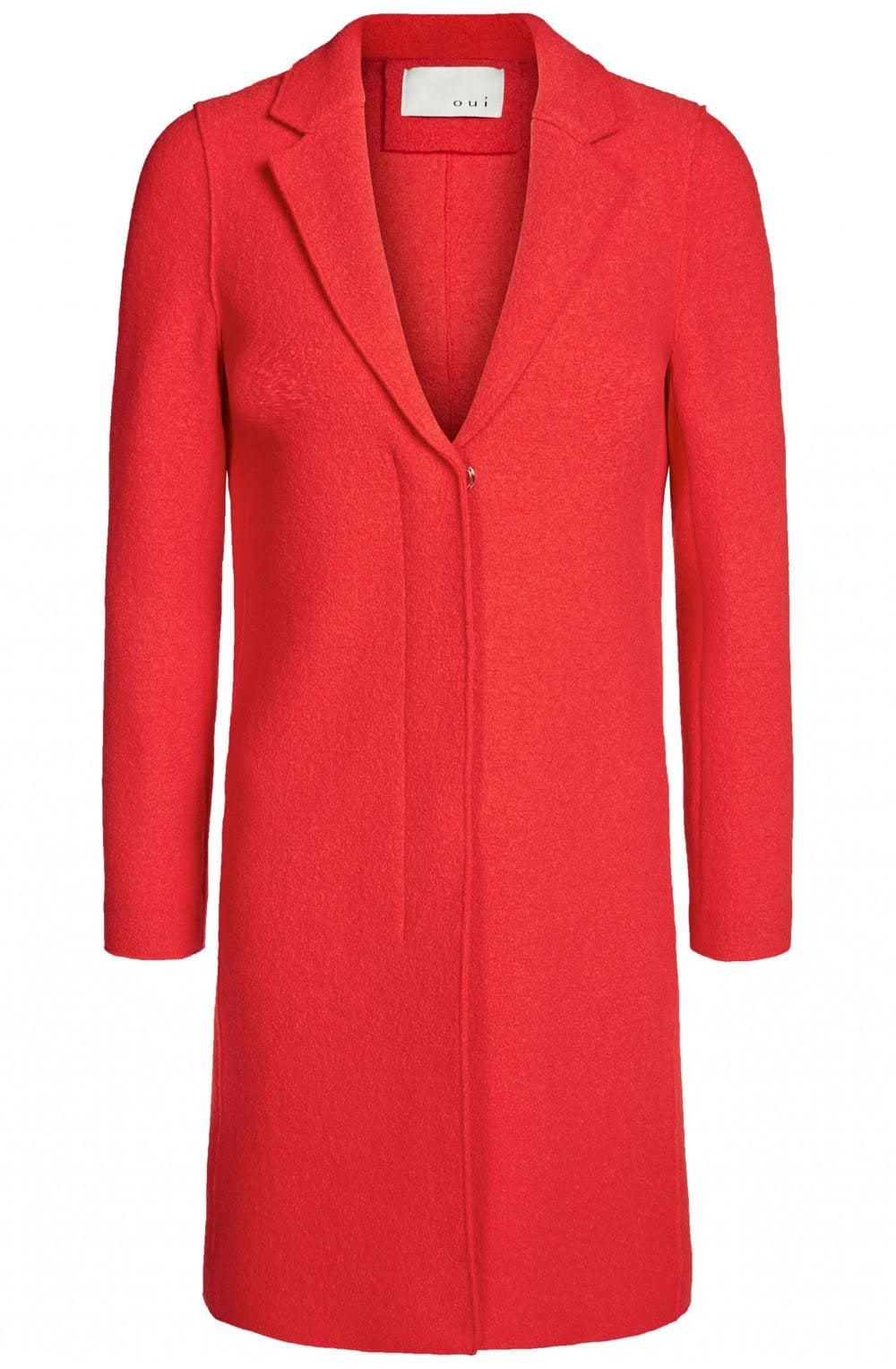 Vibrant Red Wool Coat