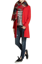 Vibrant Red Wool Coat