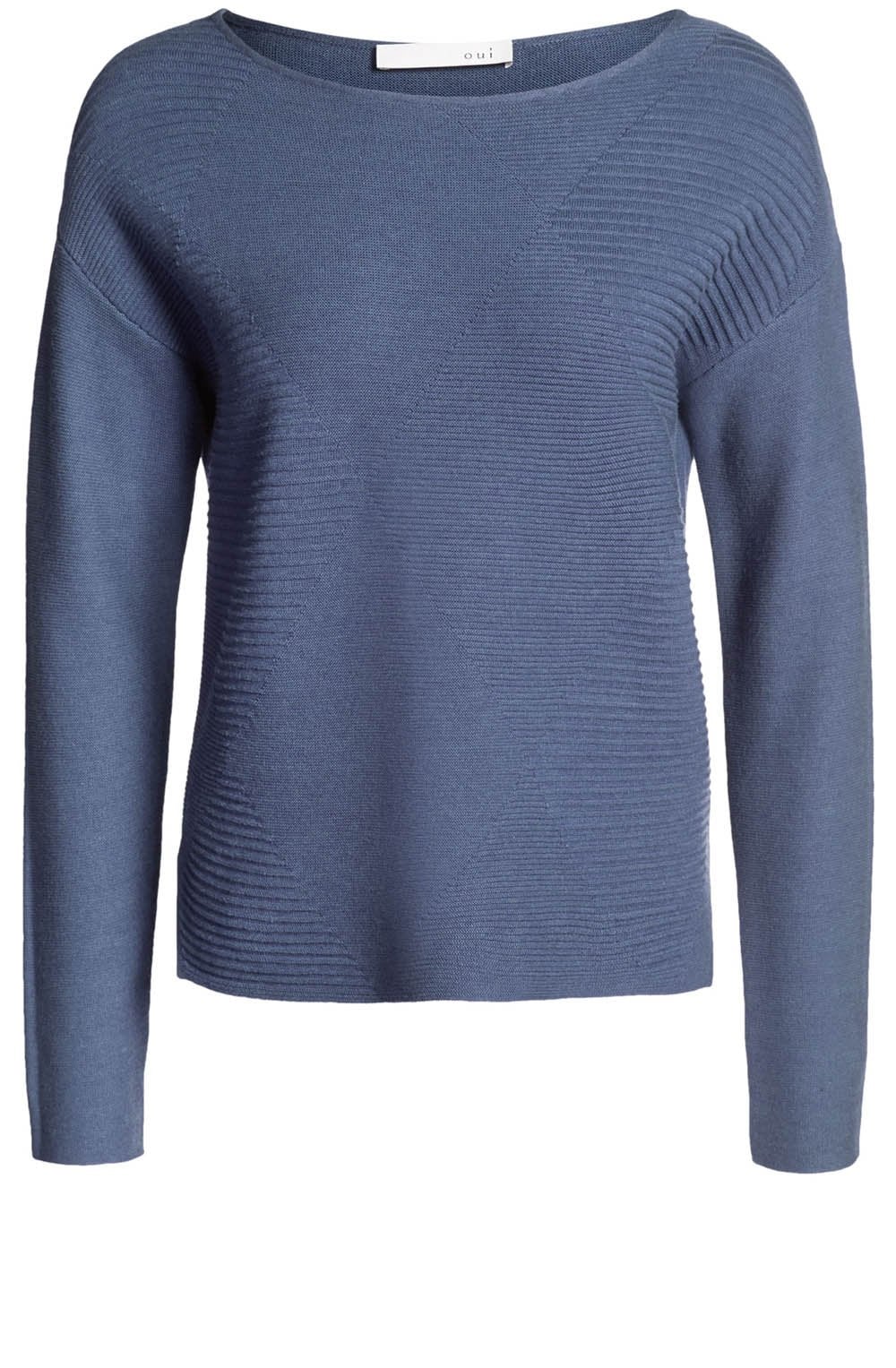 Vintage Blue Rib Knit Sweater