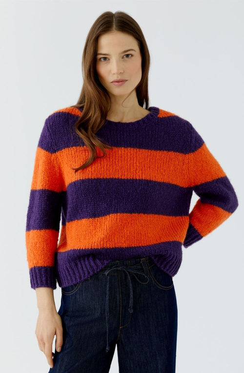 Violet and Orangeade Stripe Angel Yarn Jumper